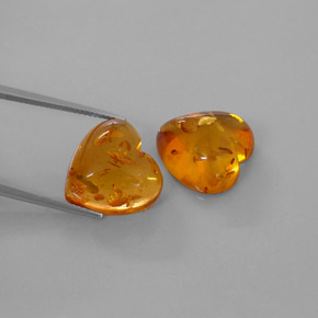 캐럿 천연 옐로우 오렌지 호박 보석, 투명한, 16×15.8 mm, 투명/반투명
