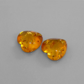 캐럿 천연 옐로우 오렌지 호박 보석, 투명한, 16×15.8 mm, 투명/반투명