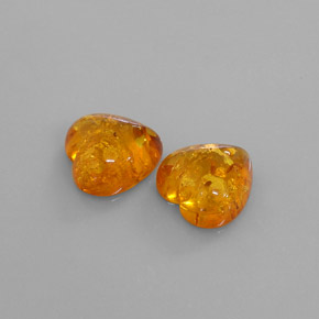 캐럿 천연 옐로우 오렌지 호박 보석, 투명한, 16×15.9 mm, 투명/반투명