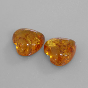 캐럿 천연 옐로우 오렌지 호박 보석, 투명한, 15.9×15.9 mm, 투명/반투명