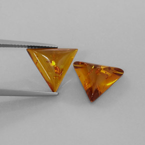 캐럿 천연 옐로우 오렌지 호박 보석, 투명한, 13.2×11.5 mm, 투명/반투명