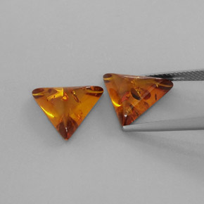 캐럿 천연 옐로우 오렌지 호박 보석, 투명한, 13.2×11.5 mm, 투명/반투명