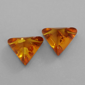 캐럿 천연 옐로우 오렌지 호박 보석, 투명한, 13.4×11.7 mm, 투명/반투명