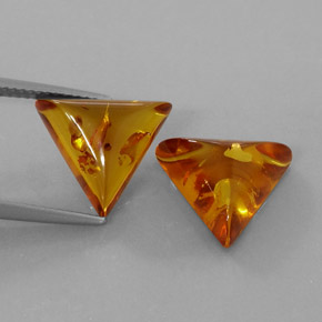 캐럿 천연 옐로우 오렌지 호박 보석, 투명한, 13.4×11.7 mm, 투명/반투명