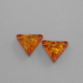 캐럿 천연 옐로우 오렌지 호박 보석, 투명한, 13.6×11.9 mm, 투명/반투명