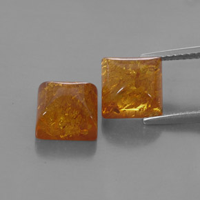 캐럿 천연 호박 호박 보석, 투명한, 8×7.9 mm, 투명/반투명