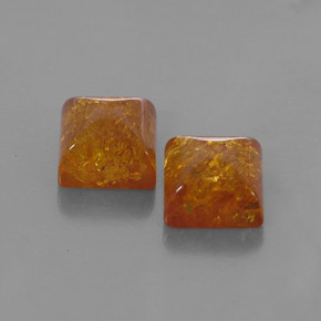 캐럿 천연 호박 호박 보석, 투명한, 8×7.9 mm, 투명/반투명