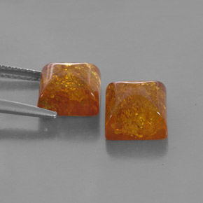캐럿 천연 호박 호박 보석, 투명한, 8×7.9 mm, 투명/반투명