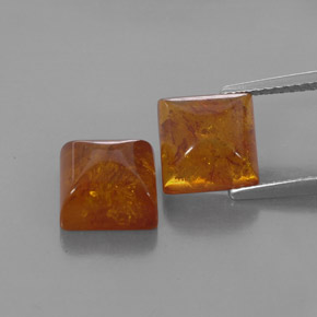캐럿 천연 호박 호박 보석, 투명한, 8×8 mm, 투명/반투명