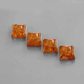캐럿 천연 호박 호박 보석, 투명한, 8.1×8.1 mm, 투명/반투명