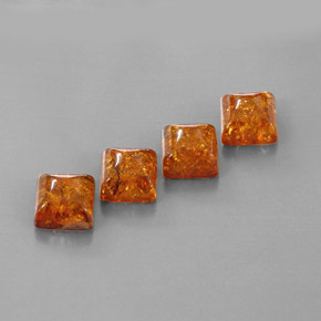 캐럿 천연 호박 호박 보석, 투명한, 8.1×8.1 mm, 투명/반투명