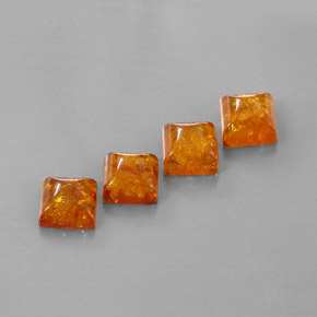 캐럿 천연 옐로우 오렌지 호박 보석, 투명한, 8×7.9 mm, 투명/반투명