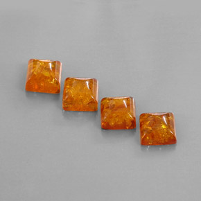 캐럿 천연 옐로우 오렌지 호박 보석, 투명한, 8×7.9 mm, 투명/반투명