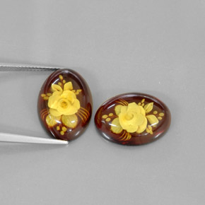 캐럿 천연 옐로우 오렌지 호박 보석, 투명한, 17.8×12.9 mm, 투명/반투명