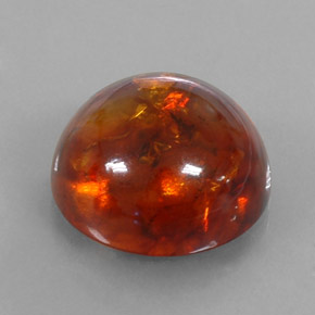 6.10캐럿 천연 오렌지 호박, 투명한, 15.98 mm, 투명/반투명