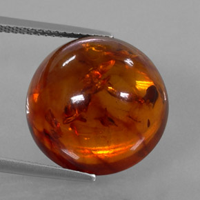 6.10캐럿 천연 오렌지 호박, 투명한, 15.98 mm, 투명/반투명