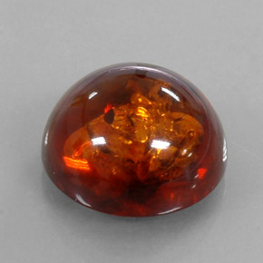 6.14캐럿 천연 오렌지 호박, 투명한, 15.97 mm, 투명/반투명