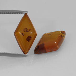 캐럿 천연 옐로우 오렌지 호박 보석, 투명한, 19.4×10.7 mm, 투명/반투명
