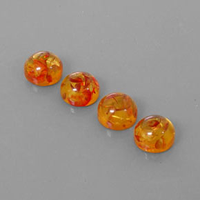 캐럿 천연 옐로우 오렌지 호박 보석, 투명한, 9.47 mm, 투명/반투명