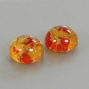 캐럿 천연 옐로우 오렌지 호박 보석, 투명한, 9.51 mm, 투명/반투명
