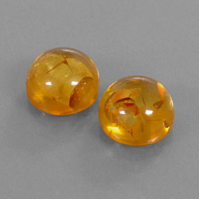 캐럿 천연 옐로우 오렌지 호박 보석, 투명한, 9.48 mm, 투명/반투명