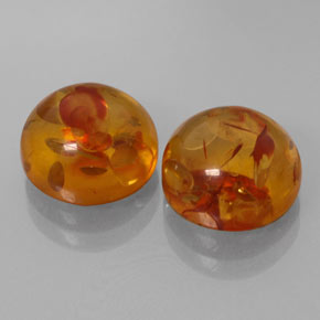 캐럿 천연 호박 호박 보석, 투명한, 9.51 mm, 투명/반투명