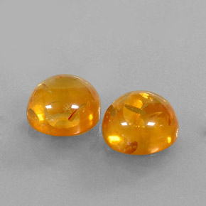 캐럿 천연 옐로우 오렌지 호박 보석, 투명한, 9.72 mm, 투명/반투명
