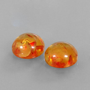 캐럿 천연 옐로우 오렌지 호박 보석, 투명한, 9.47 mm, 투명/반투명