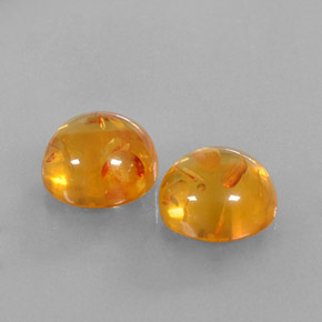 캐럿 천연 옐로우 오렌지 호박 보석, 투명한, 9.57 mm, 투명/반투명