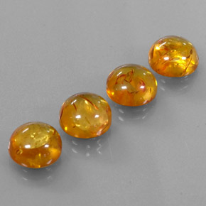 캐럿 천연 옐로우 오렌지 호박 보석, 투명한, 9.53 mm, 투명/반투명