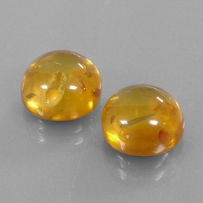 캐럿 천연 옐로우 오렌지 호박 보석, 투명한, 9.56 mm, 투명/반투명