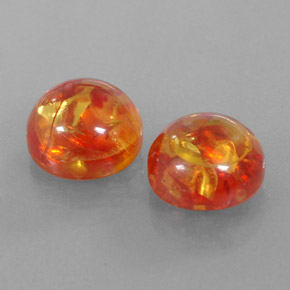캐럿 천연 오렌지 호박 보석, 투명한, 9.44 mm, 투명/반투명