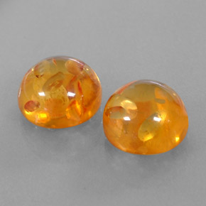 캐럿 천연 옐로우 오렌지 호박 보석, 투명한, 9.61 mm, 투명/반투명