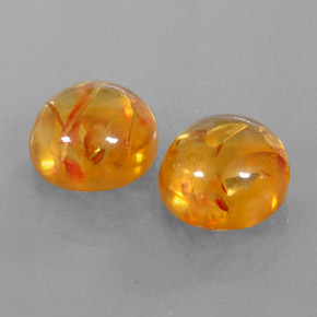 캐럿 천연 옐로우 오렌지 호박 보석, 투명한, 9.59 mm, 투명/반투명