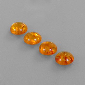 캐럿 천연 옐로우 오렌지 호박 보석, 투명한, 9.35 mm, 투명/반투명
