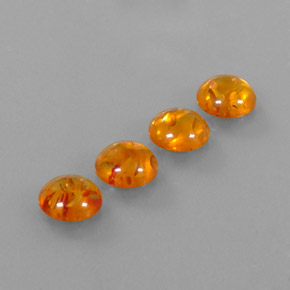 캐럿 천연 옐로우 오렌지 호박 보석, 투명한, 9.35 mm, 투명/반투명