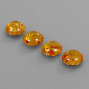 캐럿 천연 옐로우 오렌지 호박 보석, 투명한, 9.36 mm, 투명/반투명
