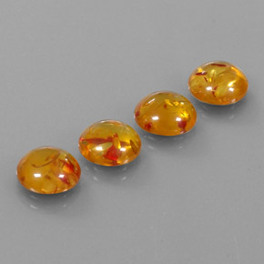 캐럿 천연 옐로우 오렌지 호박 보석, 투명한, 9.36 mm, 투명/반투명