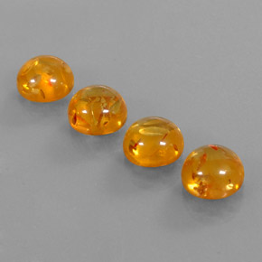 캐럿 천연 옐로우 오렌지 호박 보석, 투명한, 9.57 mm, 투명/반투명