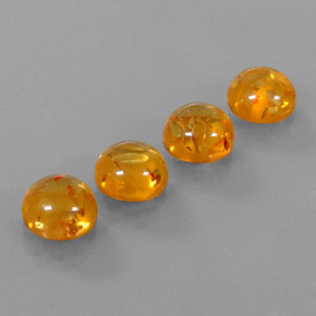 캐럿 천연 옐로우 오렌지 호박 보석, 투명한, 9.57 mm, 투명/반투명