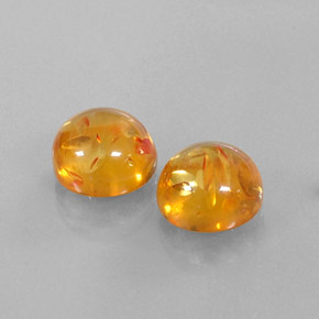캐럿 천연 옐로우 오렌지 호박 보석, 투명한, 9.48 mm, 투명/반투명