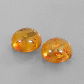 캐럿 천연 옐로우 오렌지 호박 보석, 투명한, 9.53 mm, 투명/반투명
