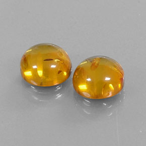 캐럿 천연 옐로우 오렌지 호박 보석, 투명한, 9.35 mm, 투명/반투명