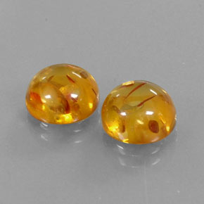 캐럿 천연 옐로우 오렌지 호박 보석, 투명한, 9.64 mm, 투명/반투명