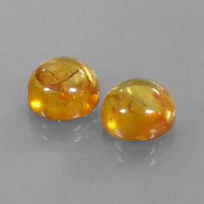 캐럿 천연 옐로우 오렌지 호박 보석, 투명한, 9.58 mm, 투명/반투명