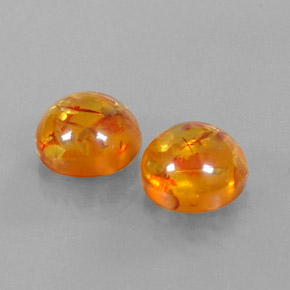 캐럿 천연 옐로우 오렌지 호박 보석, 투명한, 9.45 mm, 투명/반투명