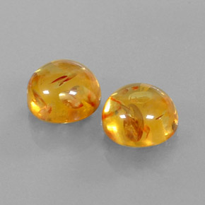 캐럿 천연 옐로우 오렌지 호박 보석, 투명한, 9.64 mm, 투명/반투명