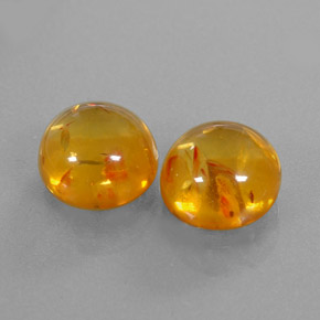 캐럿 천연 옐로우 오렌지 호박 보석, 투명한, 9.47 mm, 투명/반투명