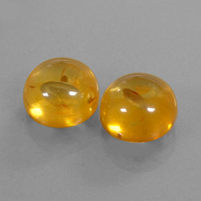 캐럿 천연 옐로우 오렌지 호박 보석, 투명한, 9.53 mm, 투명/반투명