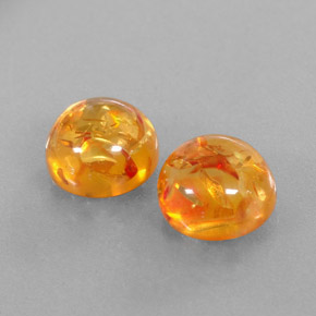 캐럿 천연 옐로우 오렌지 호박 보석, 투명한, 9.42 mm, 투명/반투명